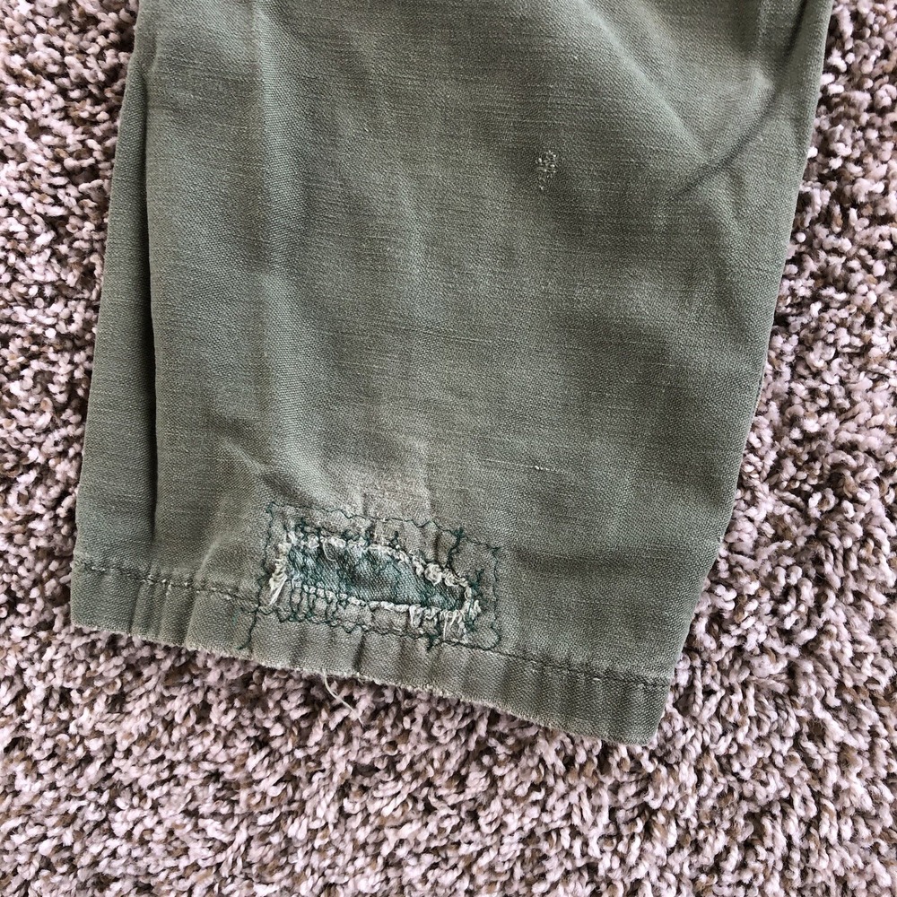 Vintage Military OG-107 Sateen Fatigue Pants Size 28x29 Type 1 Trousers Distress - Picture 12 of 12